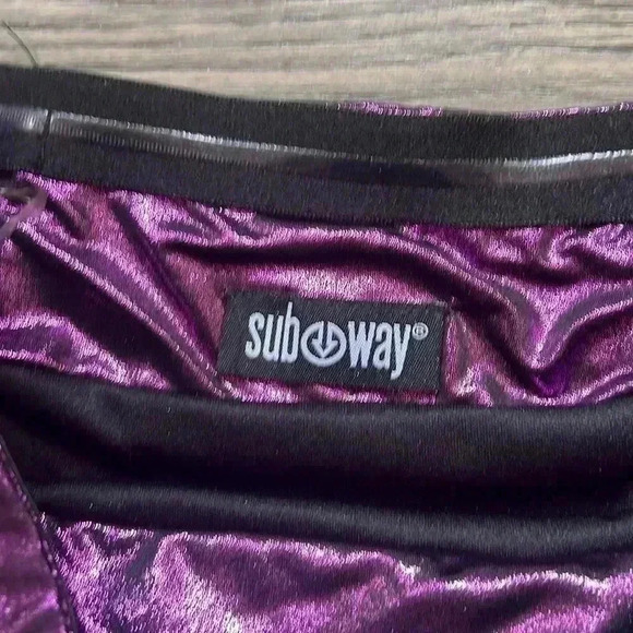 🔥SUBWAY🔥  | Fuchsia foil ruched tube top dress - Picture 5 of 10